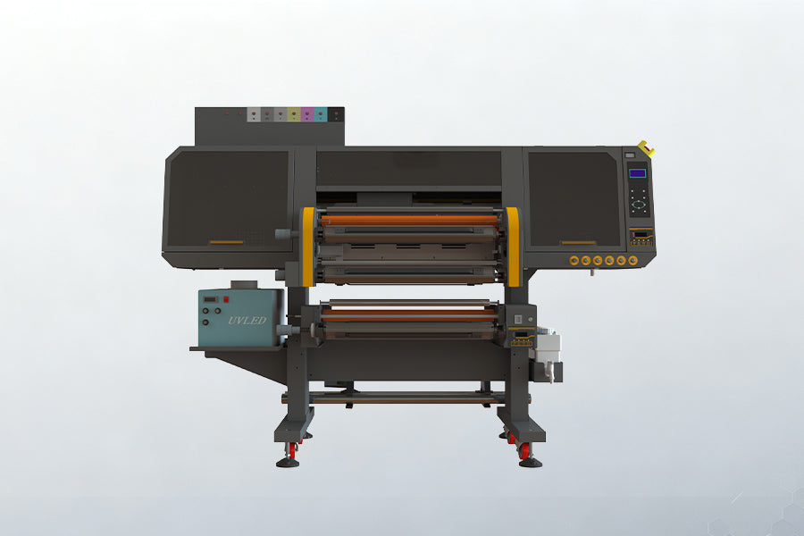 60cm UV DTF Printer | 3× Epson i3200-U1 | Crystal Label | One-Pass Laminating & Winding
